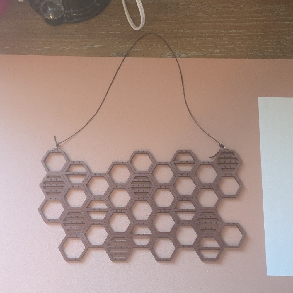Hexagonal Brown Wall Decor
